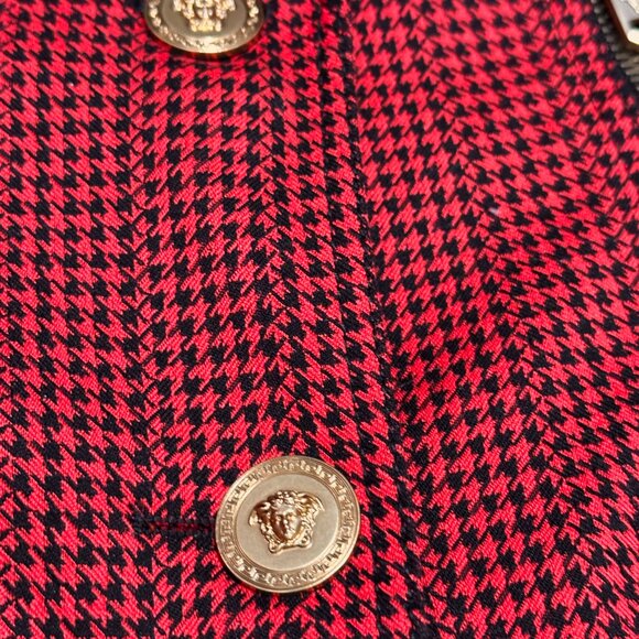 Versace Houndstooth Print Coat - Picture 6 of 10